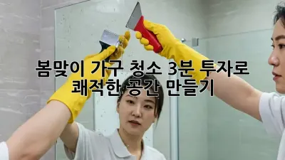 봄맞이 가구 청소, 3분 투자로 쾌적한 공간 만들기! ✨