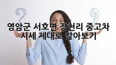 영암군 서호면 장천리 중고차 시세, 제대로 알아보기!